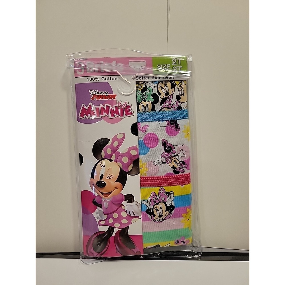 Minnie Mouse Toddlerβ Girls Panties Disney Junior 3 Pack Underwear 2T/3T